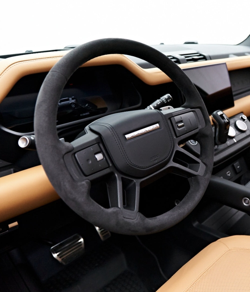 Defender V8 Alcantra Paddle shift steering wheel - Retrofit